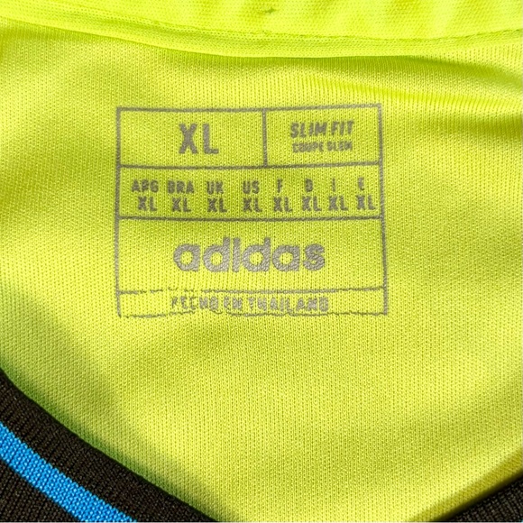 Adidas Arsenal FC 23/24 Football Soccer Away Jersey Yellow Blue Slim Fit XL - Picture 3 of 8